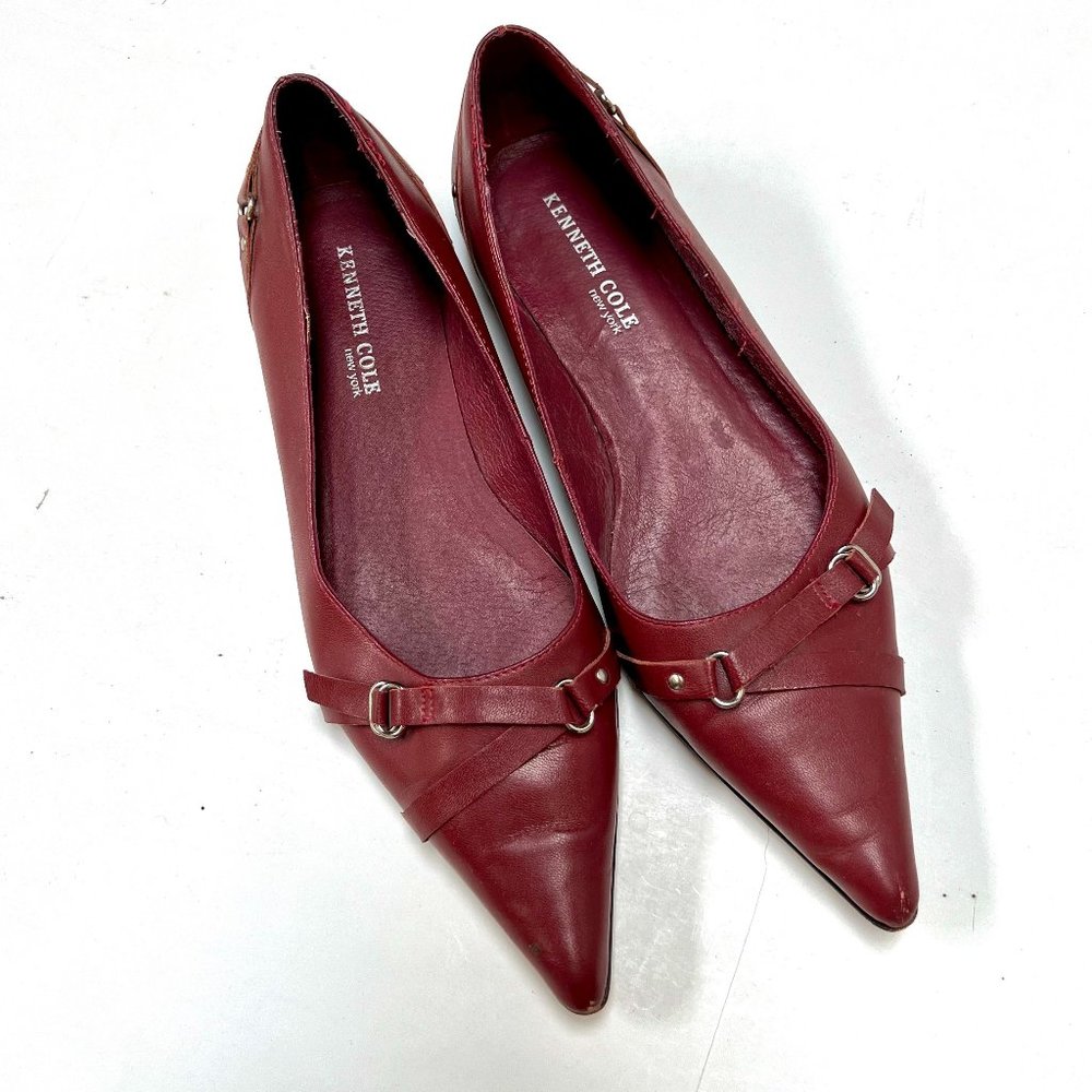 Kenneth Cole pointy red flats